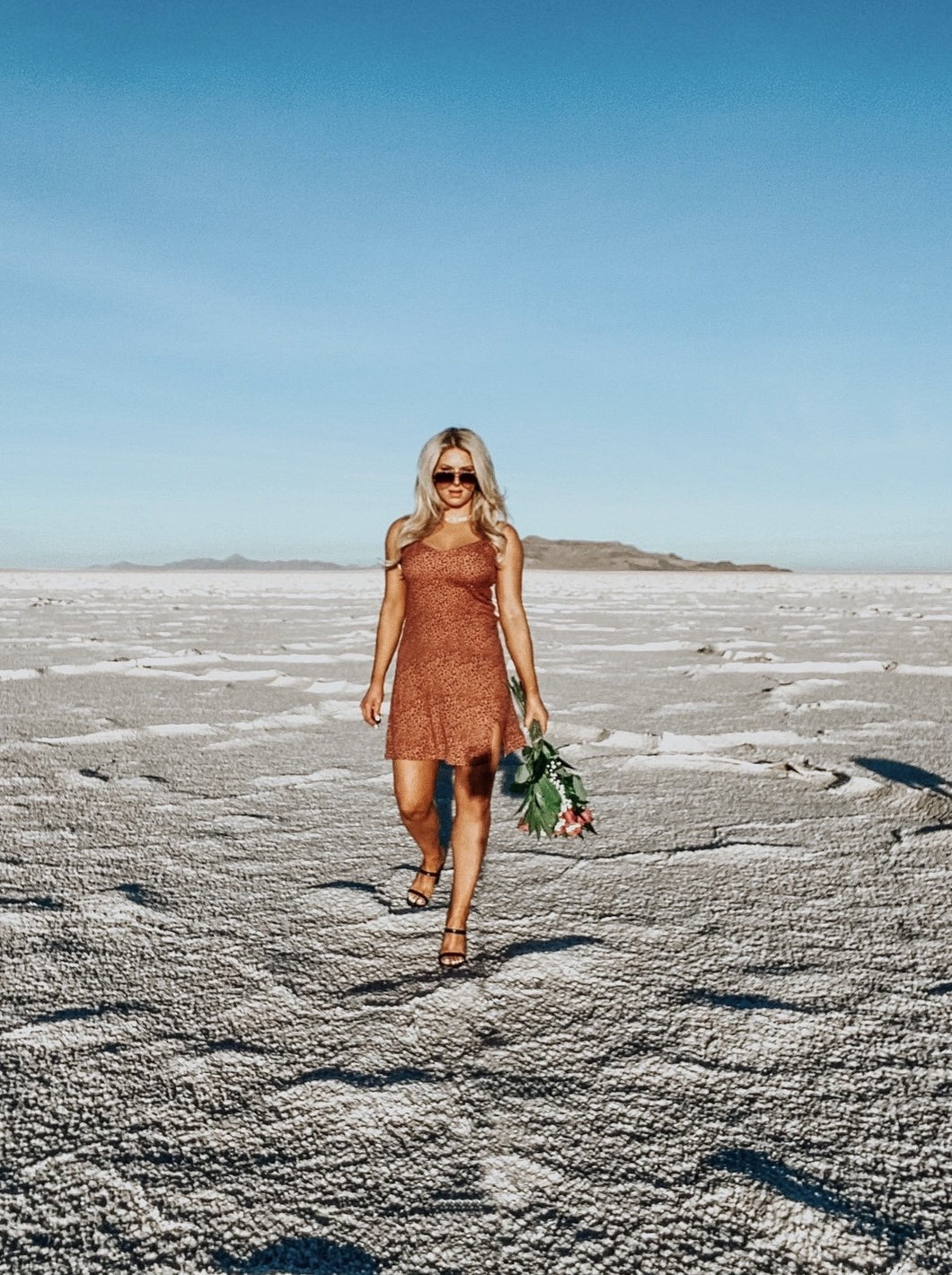 LEOPARD SLIP DRESS W/ LEG SLIT