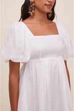 Load image into Gallery viewer, BETHEL PUFF SLEEVE DRESS- WHITE
