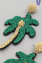 Load image into Gallery viewer, BEADED PALM TREE EARRINGS
