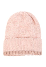 Load image into Gallery viewer, FUZZY BEANIE w/ knit detail
