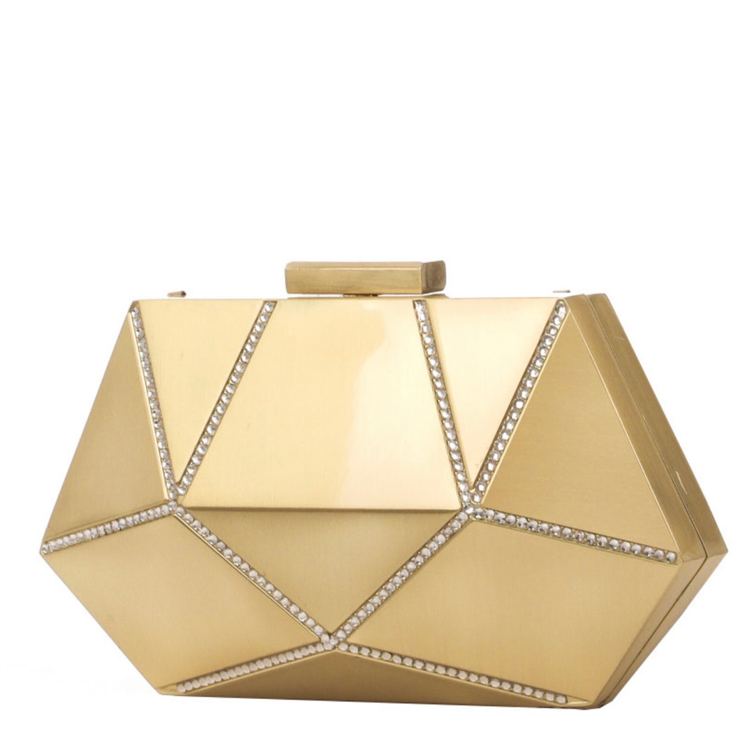 GEOMETRIC CLUTCH BAG