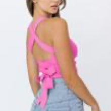 Load image into Gallery viewer, HOT PINK SUMMER CROP TOP
