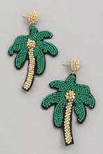 Load image into Gallery viewer, BEADED PALM TREE EARRINGS
