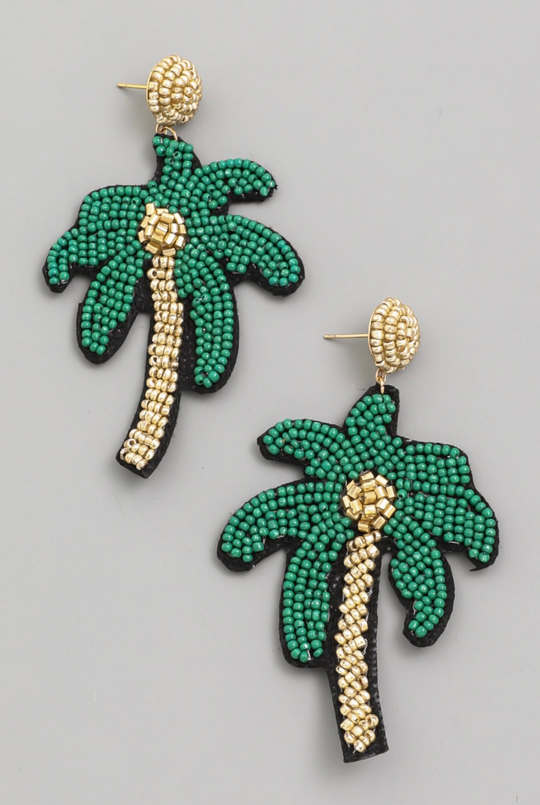 BEADED PALM TREE EARRINGS