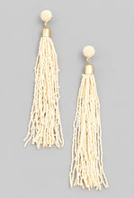 Load image into Gallery viewer, BEADED TASSEL DROP EARRING
