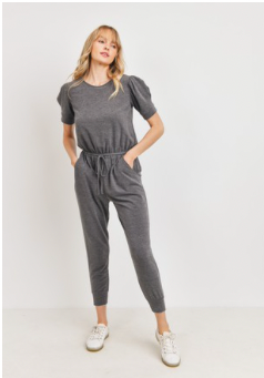 PUFF SLEEVE PANT ROMPER