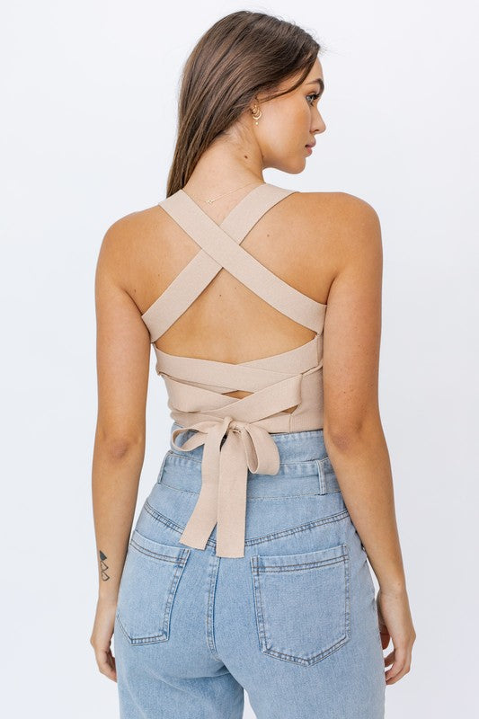 NUDE SUMMER CROP TOP